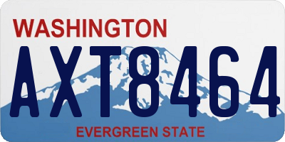 WA license plate AXT8464