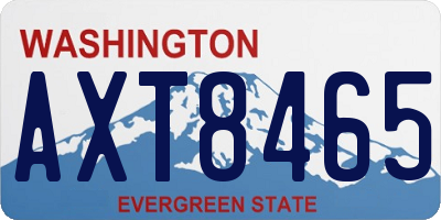 WA license plate AXT8465