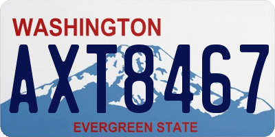 WA license plate AXT8467