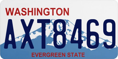 WA license plate AXT8469