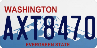 WA license plate AXT8470