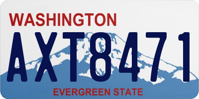 WA license plate AXT8471