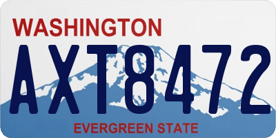 WA license plate AXT8472