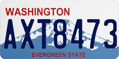 WA license plate AXT8473