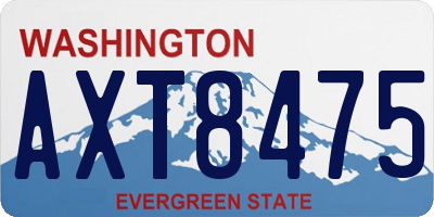 WA license plate AXT8475