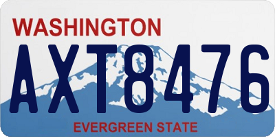 WA license plate AXT8476