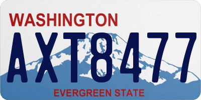 WA license plate AXT8477