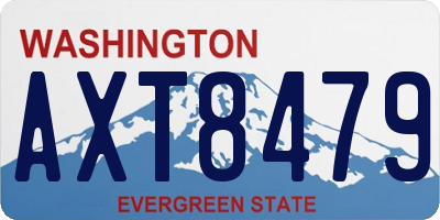 WA license plate AXT8479