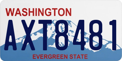 WA license plate AXT8481