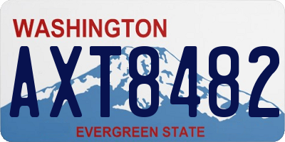WA license plate AXT8482