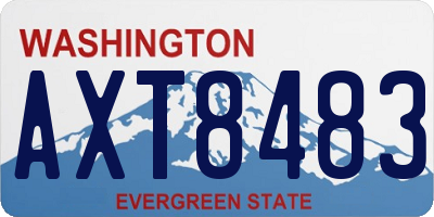 WA license plate AXT8483