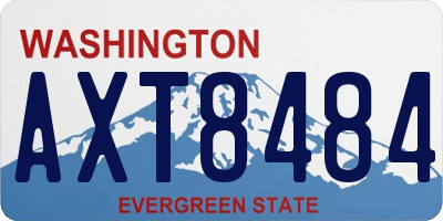 WA license plate AXT8484