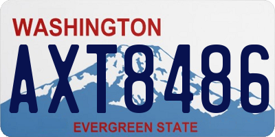 WA license plate AXT8486