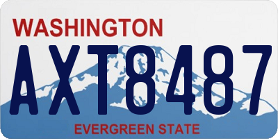 WA license plate AXT8487