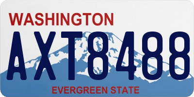 WA license plate AXT8488