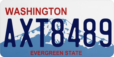 WA license plate AXT8489