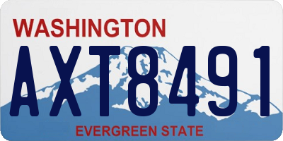 WA license plate AXT8491