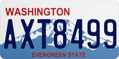 WA license plate AXT8499