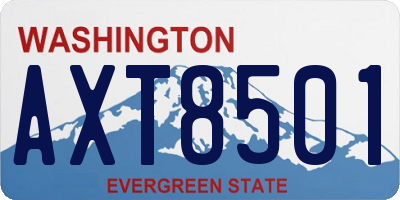WA license plate AXT8501