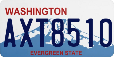 WA license plate AXT8510