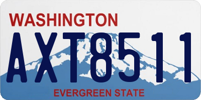 WA license plate AXT8511