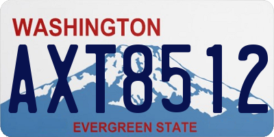 WA license plate AXT8512