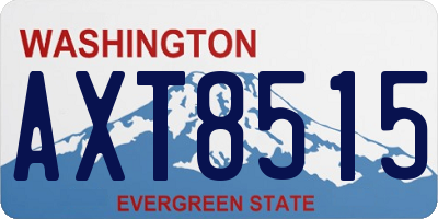 WA license plate AXT8515
