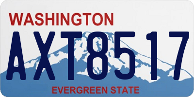 WA license plate AXT8517