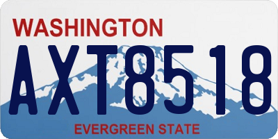 WA license plate AXT8518