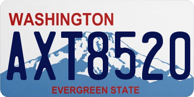 WA license plate AXT8520