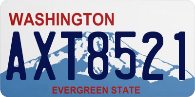 WA license plate AXT8521