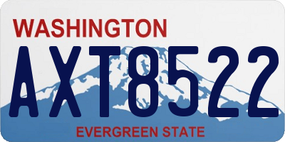WA license plate AXT8522