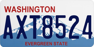 WA license plate AXT8524