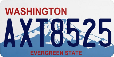 WA license plate AXT8525