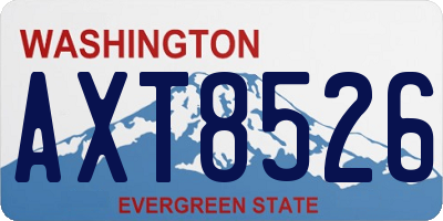 WA license plate AXT8526