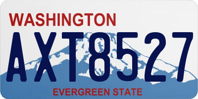 WA license plate AXT8527