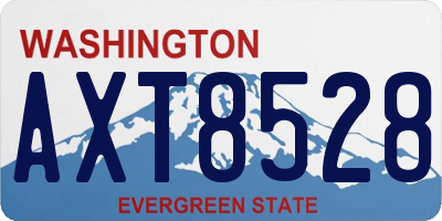 WA license plate AXT8528