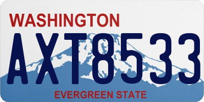 WA license plate AXT8533