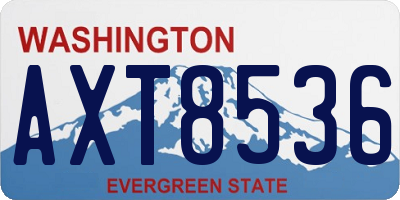 WA license plate AXT8536