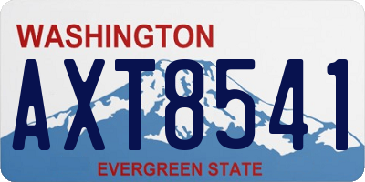 WA license plate AXT8541