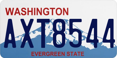 WA license plate AXT8544