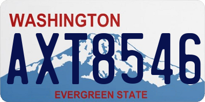 WA license plate AXT8546