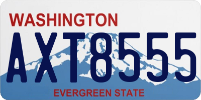 WA license plate AXT8555