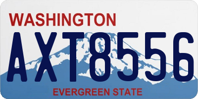 WA license plate AXT8556