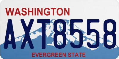 WA license plate AXT8558