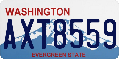 WA license plate AXT8559