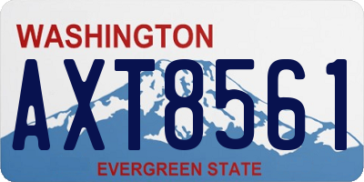 WA license plate AXT8561