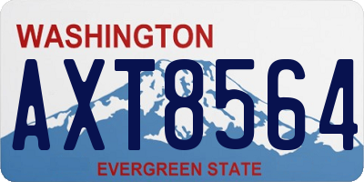 WA license plate AXT8564