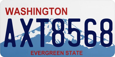 WA license plate AXT8568
