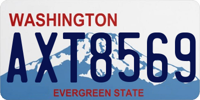 WA license plate AXT8569